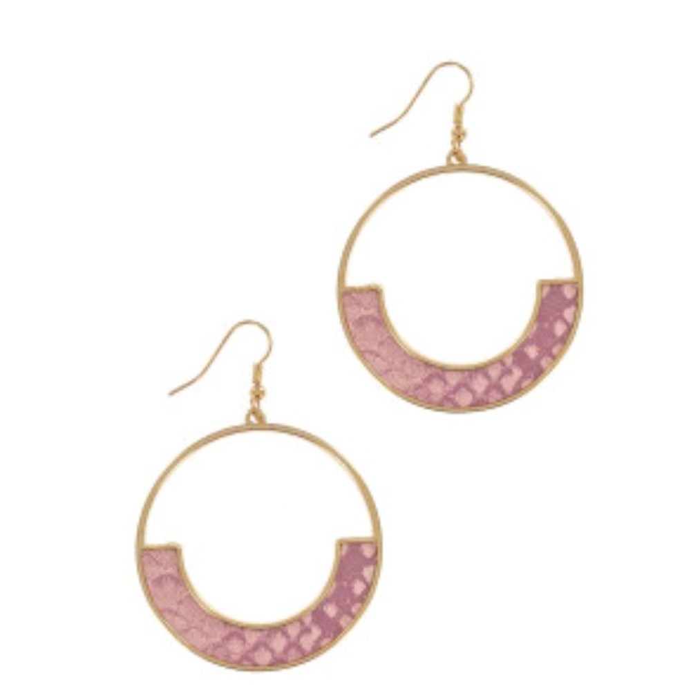 Snakeskin Print Earring